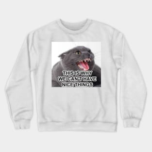 This Is Why We Can’t Have Nice Things Crewneck Sweatshirt